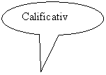 Oval Callout: Calificativ